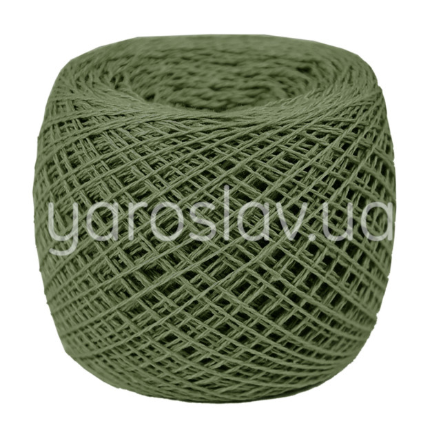 Przędza bawełna 14/2 nr.330 ciemny piołun 50g/350m TM Jarosław